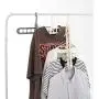 Wardrobe Space Saving Organizer Storage Rack Buckle Anti-Slip Hanger 9 Hole Multilayer Windproof Clothes Hanger Fixed Holder 10pcs Random Color