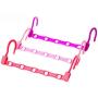 5-Hole Space Saving Plastic Clothes Hanger 10pcs Hanging Organizer Windproof Multi-Port Hook Random Color
