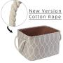 3 Pack Large Storage Shelf Basket Set Big Rectangular Linens Fabric Collapsible Organizer Bin (Pattern)