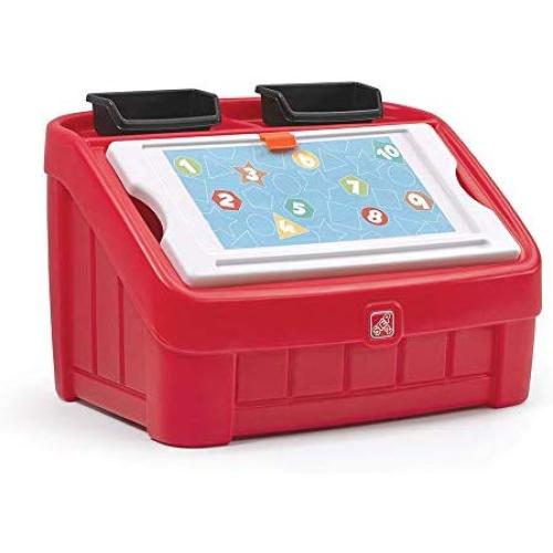 Step2 2-in-1 Toy Boxes & Art Lid, Red