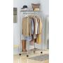 Whitmor Supreme Garment Rack - Double Shelf Rolling Clothes Organizer - Chrome