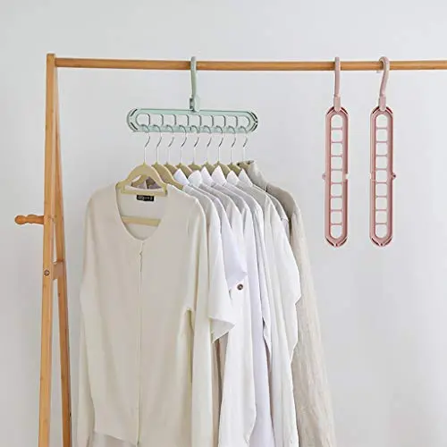 OneDaySALE Clothes Hanger Clothes 9 Hole Towel Hook Closet Organizer Plastic Storage Rack, Over The Door Hook Hanger, Heavy-Duty Organizer for Coat, Towel, Bag, Robe, Brush Finish (Green) OneDaySALE Clothes Hanger Clothes 9 Hole Towel Hook Closet Organizer Plastic Storage Rack, Over The Door Hook Hanger, Heavy-Duty Organizer for Coat, Towel, Bag, Robe, Brush Finish (Green)