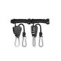 Rope Clip Hanger, Sopito 4 Pairs 1/8 inch Adjustable Heavy Duty Rope Hanger - Reinforced Metal Internal Gears Ratchets, Loose-Proof Design, 8-ft Long & 150lbs Weight Capacity