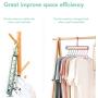 ESOUL TECHNOLOGY Magic Hangers Closet Space Saving Clothes Hanger Organizer Pack of 8 Plastic Suit Hangers 360 Degree Swivel 8gray