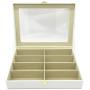 UnionPlus 8-Slot Eyeglass Sunglass Glasses Organizer Collector - Crocodile Faux Leather Storage Case Boxes (White Croco)
