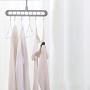 ????Libobo????4PCS Clothes Hanger Clothes 9 Hole Towel Hook Closet Organizer Plastic Storage Rack