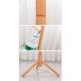 Angels home Coat Rack, Solid Wood Hanger Floor Coat Rack Creative Furniture Simple Clothes Rack Wooden Hanger Bedroom Drying Rack