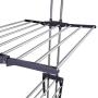 Wilbur Charley 3-Layer Portable Clothes Drying Rack Rolling Garment Clothing Rack Storage Shelf Organizer Clothes Hangers Folding Laundry Dryer Hanger for Indoor,Outdoor (Gray)