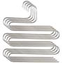 KYCPTNFJ 4 Pack Multi Pants Hangers Rack for Closet Organization,Stainless Steel S-Shape 5 Layer Clothes Hangers for Space Saving