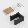 Durafe 2 Pack Towel Coat Hook SUS304 Square Hook Towel Hanger for Bathroom Wall Mounted Matted Black