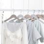 Clothes Drying Rack Pack of 12 Wooden Hangers for Dresses Suit Coat Jacket with Chrome Hook for Closet Jackets Pants Shirts Dresses Cloth Drying Stand (Color : Apricot, Size : 3819cm)