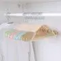 TOPBATHY 5pcs Clothes Hangers Non Slip No Shoulder Bump Suit Hangers Durable Space Saving Clothes Hangers Coat Sweater Jackets Pants Shirts(Mixed Color)
