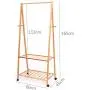 SPLY DTEM Modern Bamboo Movable Coat Rack, Multi-Functional Floor-Standing Clothes Hat Hanger for Home Bedroom- (Color : A, Size : 60cm)