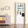 Coat Rack, MILIJIA Over The Door Hanger with Mesh Basket, Detachable Storage Shelf for Towels, Hats, Handbags, Coats (Tiffany Blue-2 Layer)