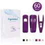 Trgowaul Purple Velvet Hangers Clips, Pants Hangers Velvet Clips, Strong Finger Clips Perfect for Thin Velvet Hangers (Purple 60 Pack)