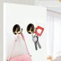 Regun Adhesive Hanger, Golden Stainless Steel Wall Hook Zinc Alloy Adhesive Hook for Student Apartment Home Bathroom Tool