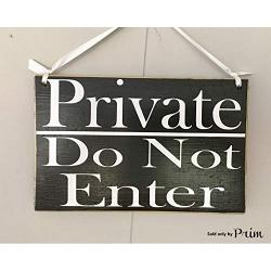 Private Do Not Enter 8x6 (Choose Color) Wood Sign Custom Rustic In Session No Entrance Office Business Sign Welcome Home Door Wall Plaque Hanger