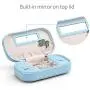 Vlando Portable Jewelry Organizer Bag Roll for Travel, Light Weight Jewelry Storage Organizer Bag for Daily Jewelries for Bracelets, Earrings, Rings, Watch Gift to Girls Women Mother (Blue) Vlando Portable Jewelry Organizer Bag Roll for Travel, Light Weight Jewelry Storage Organizer Bag for Daily Jewelries for Bracelets, Earrings, Rings, Watch Gift to Girls Women Mother (Blue)