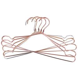 10pcs Random Color Cloth Hanger Durable Antideformation Aluminium Alloy Closet Skirt Dress Clothing Towel Storage Rack Closet Space Saver