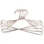 10pcs Random Color Cloth Hanger Durable Antideformation Aluminium Alloy Closet Skirt Dress Clothing Towel Storage Rack Closet Space Saver