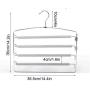 XMZFQ Multi-Layer Pants Hangers Stainless Steel Non-Slip Sponge Padded Clothes Hangers Removable Arms Closet Organizer for Pants Jeans Trousers Scarf