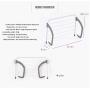 Clothes Hanger Window Balcony Window Sill Drying Rack Folding Hanging Clothes Rack Balcony Drying Shoe Clothes Rack 2pcs