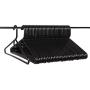 TINEFF Heavy Duty Plastic Hangers. Black Color, 24 Pack. Made in USA