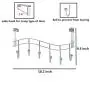 Pack of 2 Over the Door Rack with Hooks , 6 Hangers for Towels Coats Clothes Robes Ties Hats, Bathroom Closet Extra Long Heavy Duty Gauge Steel Space Saver Mudroom Organizer
