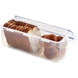 LOCK & LOCK Airtight Rectangular Food Storage Container with Divider, Bread Boxes 169.07-oz / 21.13-cup