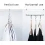 GEZICHTA Metal Magical Hangers, Multi Holes S Shape Magic Hangers with Rotatable Hook, Space Saving Closet Wardrobe Clothing Oragnizer