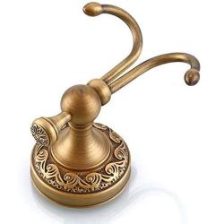 WDDMFR Robe Hooks Antique Brass Towel Hooks Coat Hanger Door Wall Hook Cloth Towel Bath Retro Home Deco Bathroom Accessories Rack