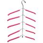 Multilayer Fish Bone Shape Stainless Steel Clothing Storage Racks Clothes Hanger Storage Holder Wardrobe Laundry Drying Rack 2pcs Random Color