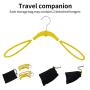 VISMOORE Portable Suit Hanger for Business Travel Luxury Design with Reinforce Rotatable Hanger Wings Free Swivel to Different Shoulder Widths, Space Saving Clothes Hangers (Yellow, Classic)