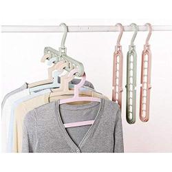 10PC Random Color Multifunction Support Clothes Drying Rack Creative Clothes Hanger Plastic Scarf Clothes Hangers Hangers Storage Racks Decoration