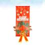 STOBOK Christmas Hanging Decoration Xmas Tree Wreath Ornament Cloth Outdoor Indoor Merry Christmas Door Hanger Porch Sign Holiday Party Supplies (Random Style)