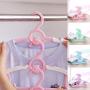 co.opmart 4Pc Durable Baby Clothes Hangers Telescopic Clothes Cute Cartoon Childrens Hangers Kid Clothes Racks Baby Plastic Hanger (4)