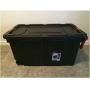 Set of 2 Rolling Storage Bins with Handles, Portable Containers with Latching Lid, Heavy Duty Durable Organizers for Garage, Workshop, Laundry Easy Mobility 40 Gallon Boxes