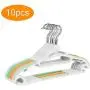 Yuema 10 Pack Light-Weight Clothes Hangers Non-Slip Durable Clothes Hanger Plastic Hangers Perfect for Pants, Dress, Jacket, Underwear and Shirt