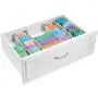 mDesign Adjustable, Expandable Drawer Organizer/Divider - Foam Ends, Strong Secure Hold, Locks in Place - for Bedroom, Bathroom, Closet, Office, Kitchen Storage - 2.5 Inches High, 4 Pack - Stone mDesign Adjustable, Expandable Drawer Organizer/Divider - Foam Ends, Strong Secure Hold, Locks in Place - for Bedroom, Bathroom, Closet, Office, Kitchen Storage - 2.5 Inches High, 4 Pack - Stone