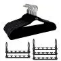 Wonder Hanger Max Velvet Hanger Combo, 5 Hanging Closet Organizers w/ 25 Velvet Hangers - Black Wonder Hanger Max Velvet Hanger Combo, 5 Hanging Closet Organizers w/ 25 Velvet Hangers - Black