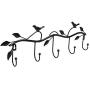 Premium Wall Hooks,Adhesive Hooks,yanQxIzbiu Bird Metal Over Door Hanger Hook Kitchen Cabinet Hat Coat Clothes Towel Holder - Black
