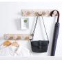 TANGON Wall Hooks Towel Clothes Hanger Holder Storage Shelf Basket for Home Kitchen Bathroom Door (L)