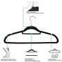 Besmon 100Pcs Velvet Hanger Non Slip Clothes Suit Flocked Hangers Swivel Hook Thin Space Saving Closet
