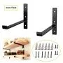 Shelf Brackets 9.25",Decorative Iron Wall Hangers Mounted Floating Shelf Brackets Hanging Angle Lip Wall Brackets (2 Pack)