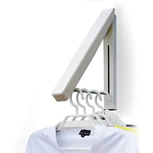 Zerich Mini Folding Clothes Hanger Wall Mounted Retractable Clothes Hanger -Drying Rack Great Space Saver for Laundry Room, Attic, Garage, Indoor & Outdoor Use, Aluminum, Easy Installation #29852 Zerich Mini Folding Clothes Hanger Wall Mounted Retractable Clothes Hanger -Drying Rack Great Space Saver for Laundry Room, Attic, Garage, Indoor & Outdoor Use, Aluminum, Easy Installation #29852