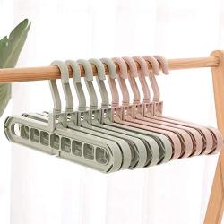 Space-Saving Hangers 5PCS Magic Clothes Hanger Organizer Rotate Anti-Skid Folding Hanger Multifunction Space Saving and Cascading Features for Drying and Storage to Family Gray 5 Pack