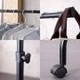 YMJ Iron Coat Rack Black Floor Hanger Simple Bedroom Mobile Clothes Rack Modern Minimalist Single Pole Floor Hanger Coat Racks