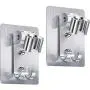 Shower Head Holder Strong Adhesive Shower Head Wall Mounting Bracket Adjustable Shower Wand Holder with 2 Hanger Hooks No Drill Need (2) Shower Head Holder Strong Adhesive Shower Head Wall Mounting Bracket Adjustable Shower Wand Holder with 2 Hanger Hooks No Drill Need (2)