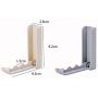 YJYdada Folding Door Back Space Saving Clothes Hanger Hook Rack for Bathroom Bedroom (Gray)