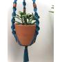 Macrame Plant Hanger // Hand cut copper beads Hanger // Christine